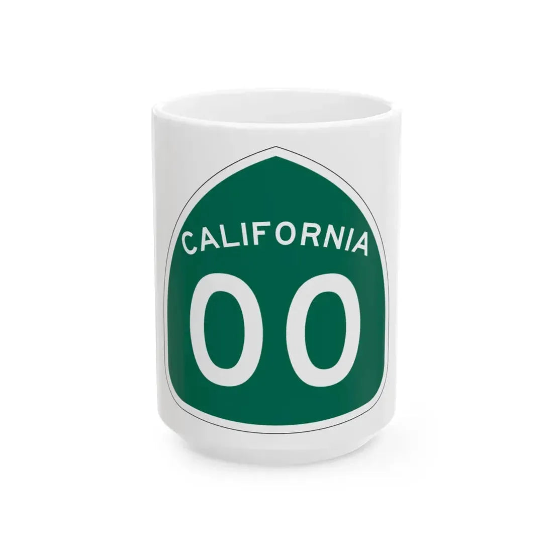 California 00 template (California) (Road Sign) White Coffee Mug 15oz - Go Mug Yourself