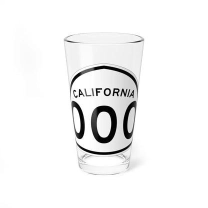 California 000 1957 template (California) (Road Sign) Pint Glass 16oz 16oz - Go Mug Yourself