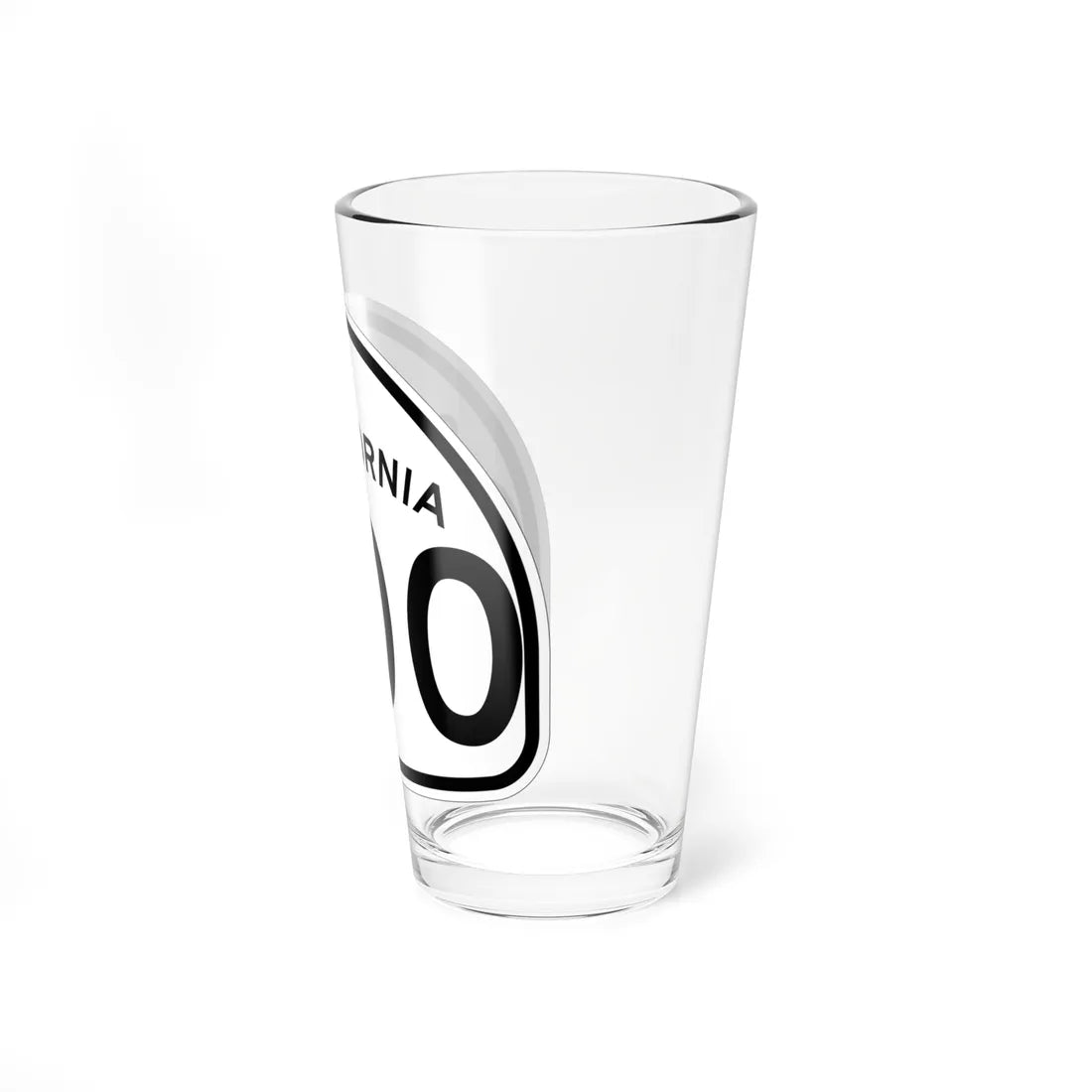 California 000 1957 template (California) (Road Sign) Pint Glass 16oz - Go Mug Yourself