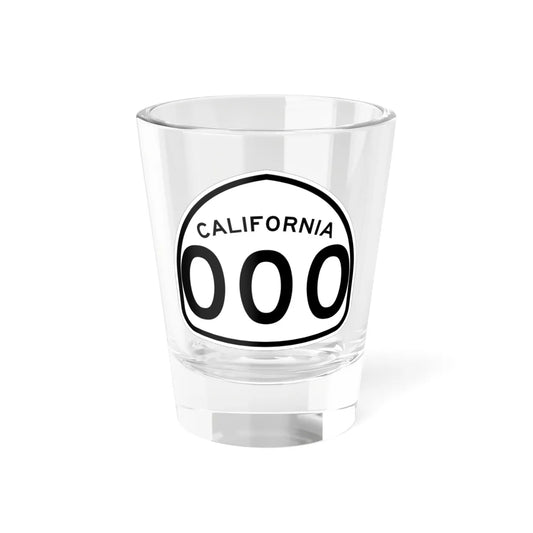 California 000 1957 template (California) (Road Sign) Shot Glass 1.5oz 1.5oz - Go Mug Yourself