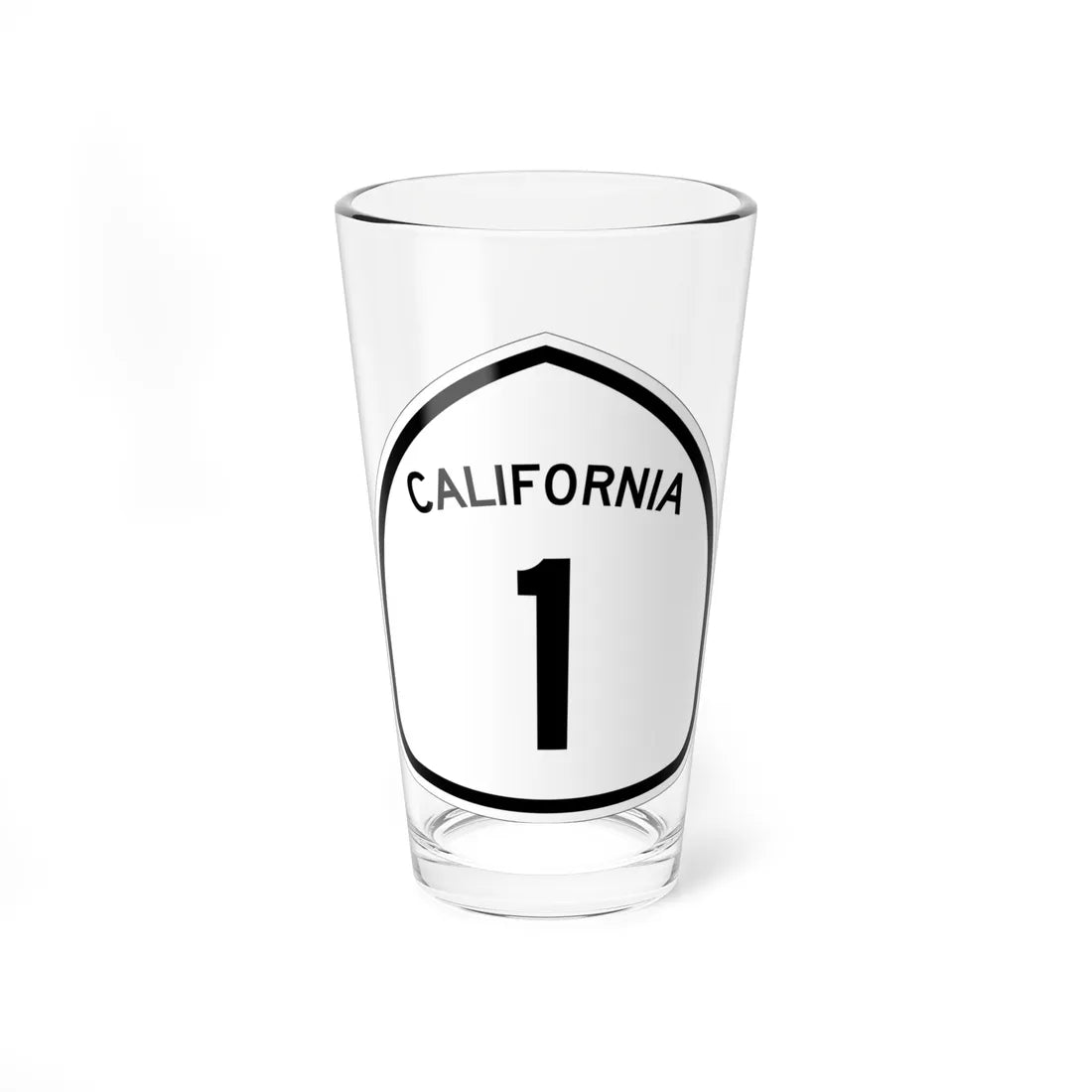 California 1 1957 (California) (Road Sign) Pint Glass 16oz 16oz - Go Mug Yourself