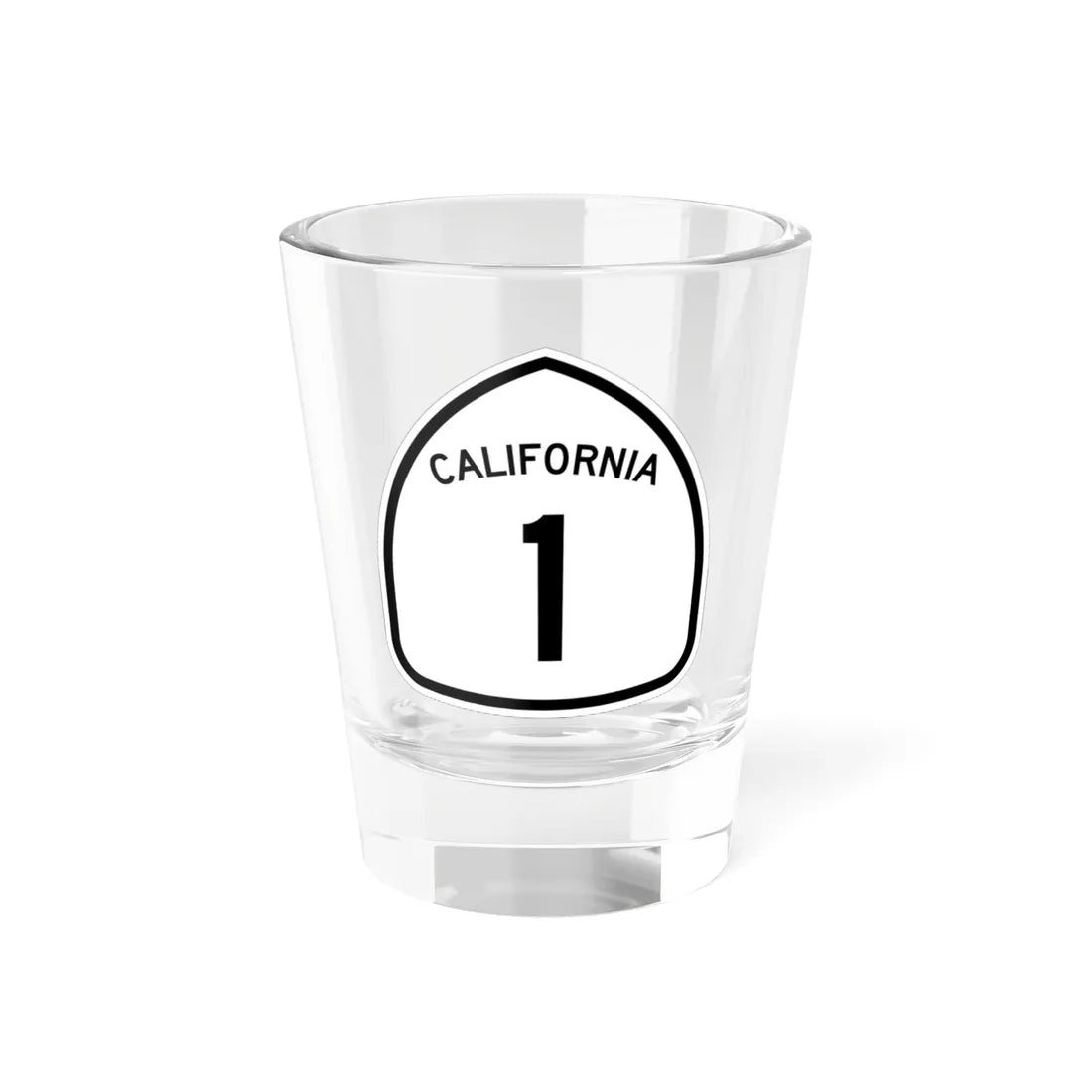 California 1 1957 (California) (Road Sign) Shot Glass 1.5oz 1.5oz - Go Mug Yourself