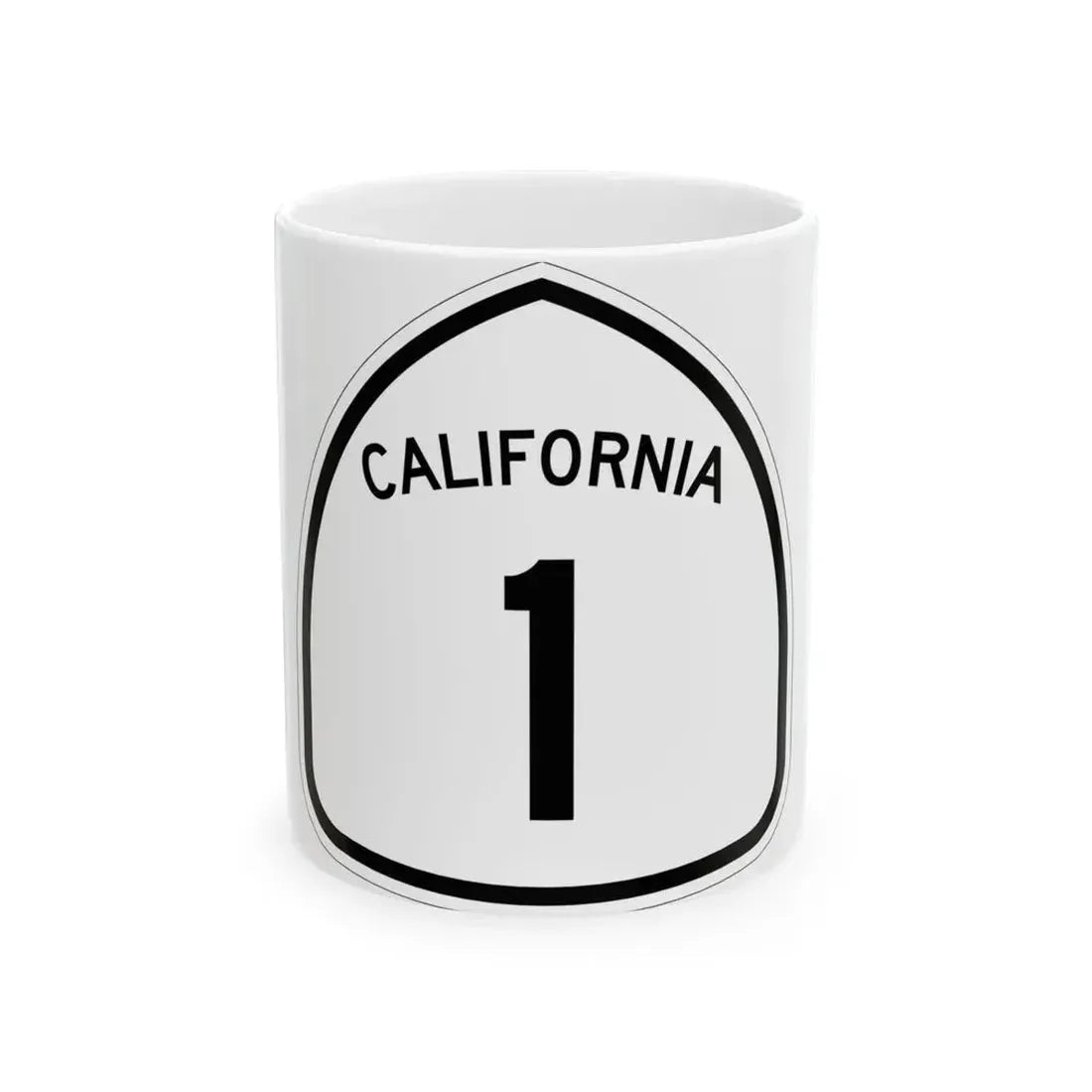 California 1 1957 (California) (Road Sign) White Coffee Mug 11oz - Go Mug Yourself