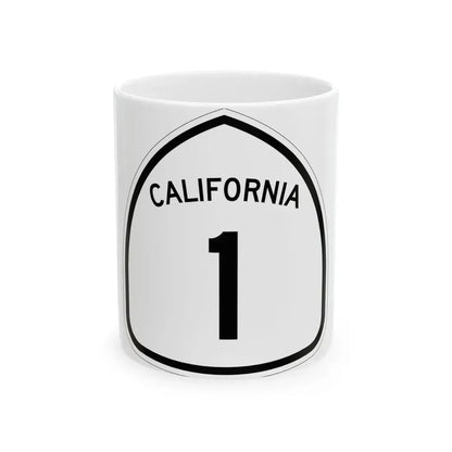 California 1 1957 (California) (Road Sign) White Coffee Mug 11oz - Go Mug Yourself
