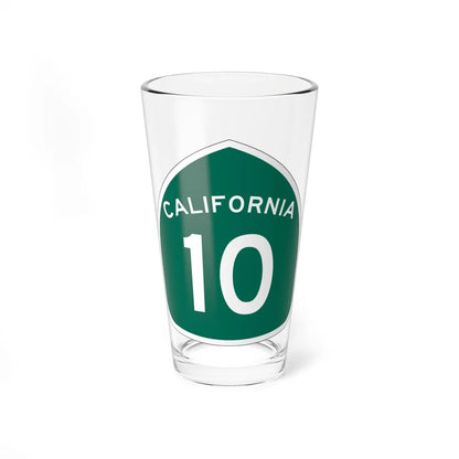 California 10 (California) (Road Sign) Pint Glass 16oz 16oz - Go Mug Yourself