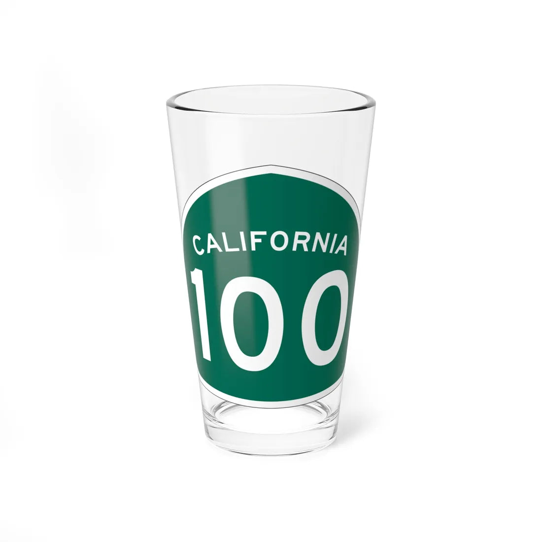 California 100 (California) (Road Sign) Pint Glass 16oz 16oz - Go Mug Yourself