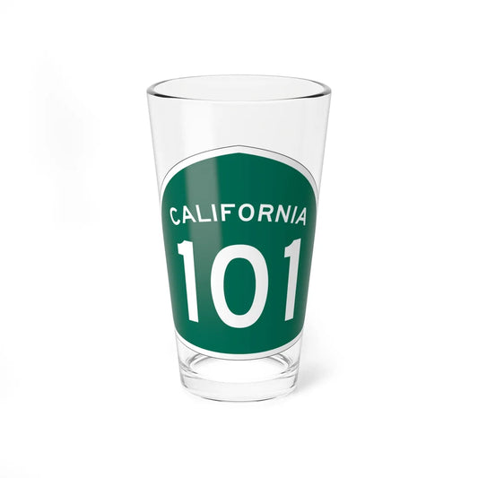 California 101 (California) (Road Sign) Pint Glass 16oz 16oz - Go Mug Yourself
