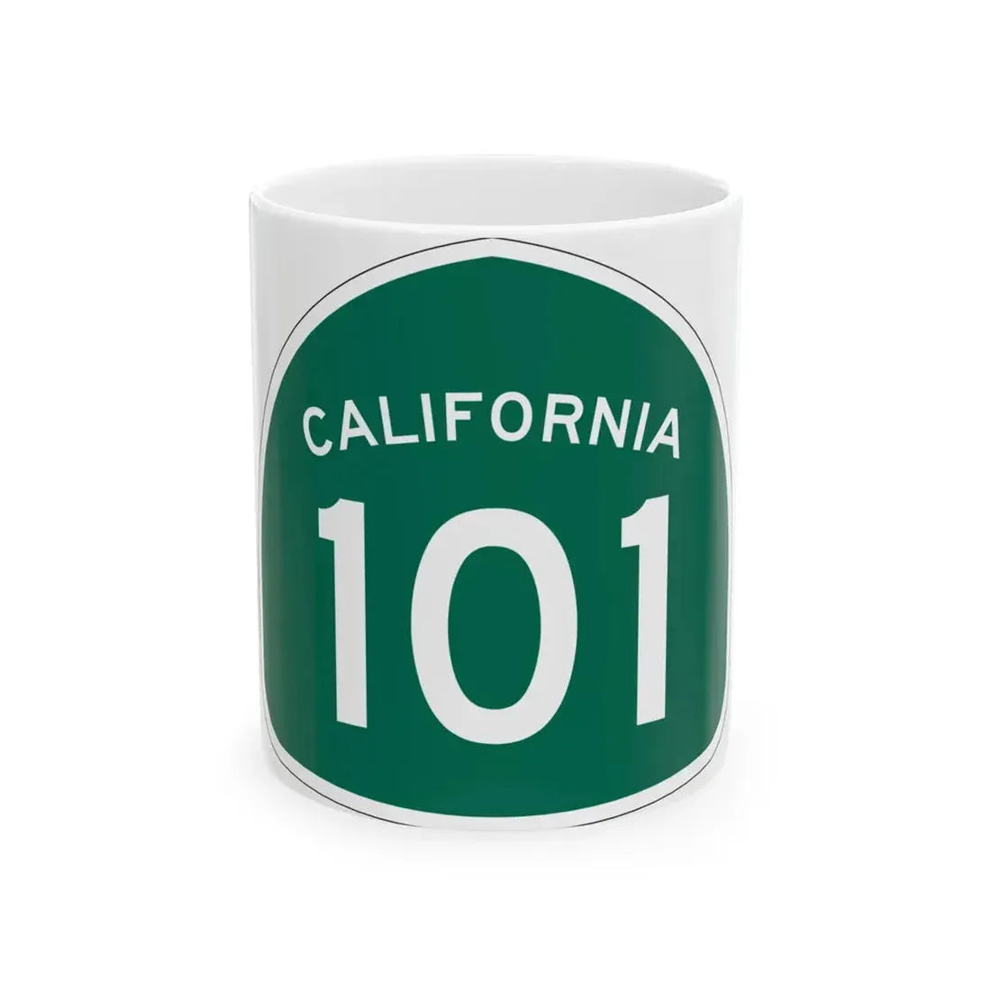 California 101 (California) (Road Sign) White Coffee Mug 11oz - Go Mug Yourself