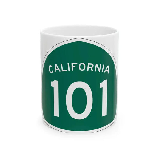 California 101 (California) (Road Sign) White Coffee Mug 11oz - Go Mug Yourself