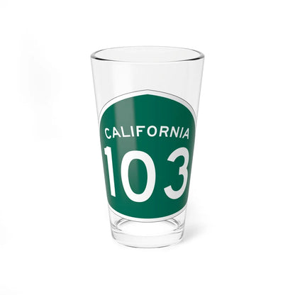 California 103 (California) (Road Sign) Pint Glass 16oz 16oz - Go Mug Yourself