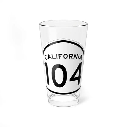 California 104 1957 (California) (Road Sign) Pint Glass 16oz 16oz - Go Mug Yourself