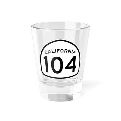 California 104 1957 (California) (Road Sign) Shot Glass 1.5oz 1.5oz - Go Mug Yourself