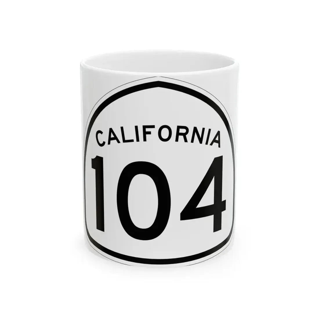 California 104 1957 (California) (Road Sign) White Coffee Mug 11oz - Go Mug Yourself