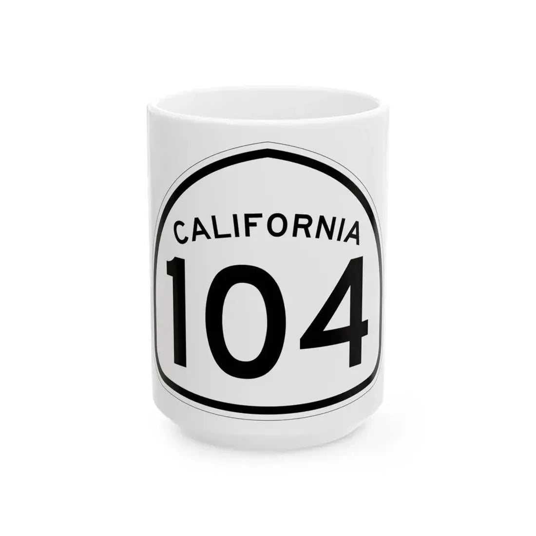 California 104 1957 (California) (Road Sign) White Coffee Mug 15oz - Go Mug Yourself
