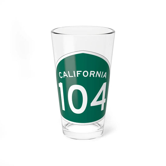 California 104 (California) (Road Sign) Pint Glass 16oz 16oz - Go Mug Yourself