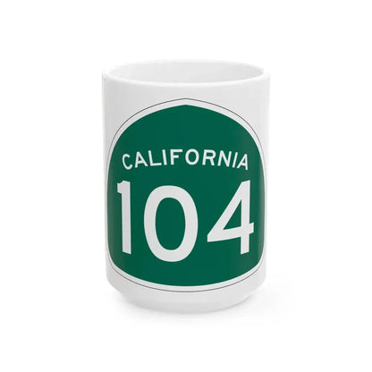 California 104 (California) (Road Sign) White Coffee Mug - Go Mug Yourself