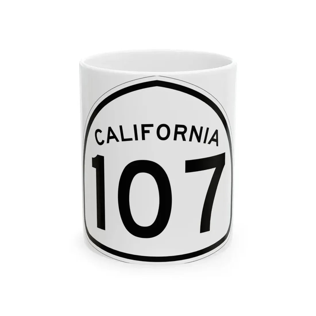 California 107 1957 (California) (Road Sign) White Coffee Mug 11oz - Go Mug Yourself