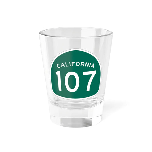 California 107 (California) (Road Sign) Shot Glass 1.5oz 1.5oz - Go Mug Yourself