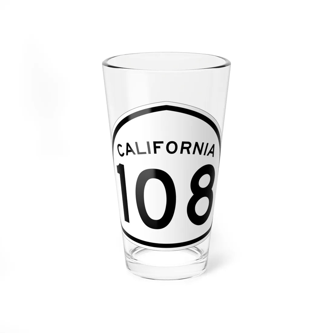 California 108 1957 (California) (Road Sign) Pint Glass 16oz 16oz - Go Mug Yourself