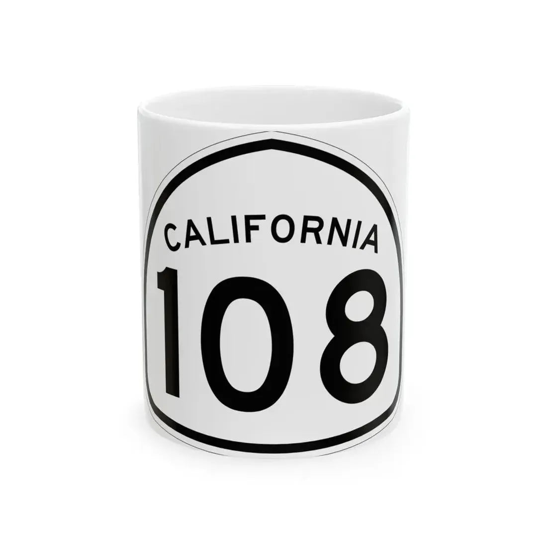 California 108 1957 (California) (Road Sign) White Coffee Mug 11oz - Go Mug Yourself