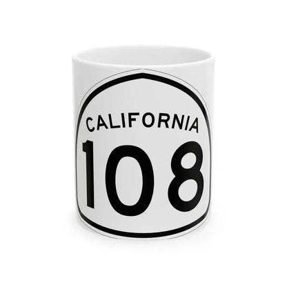 California 108 1957 (California) (Road Sign) White Coffee Mug 11oz - Go Mug Yourself