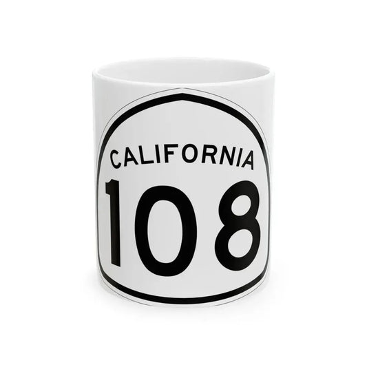 California 108 1957 (California) (Road Sign) White Coffee Mug 11oz - Go Mug Yourself