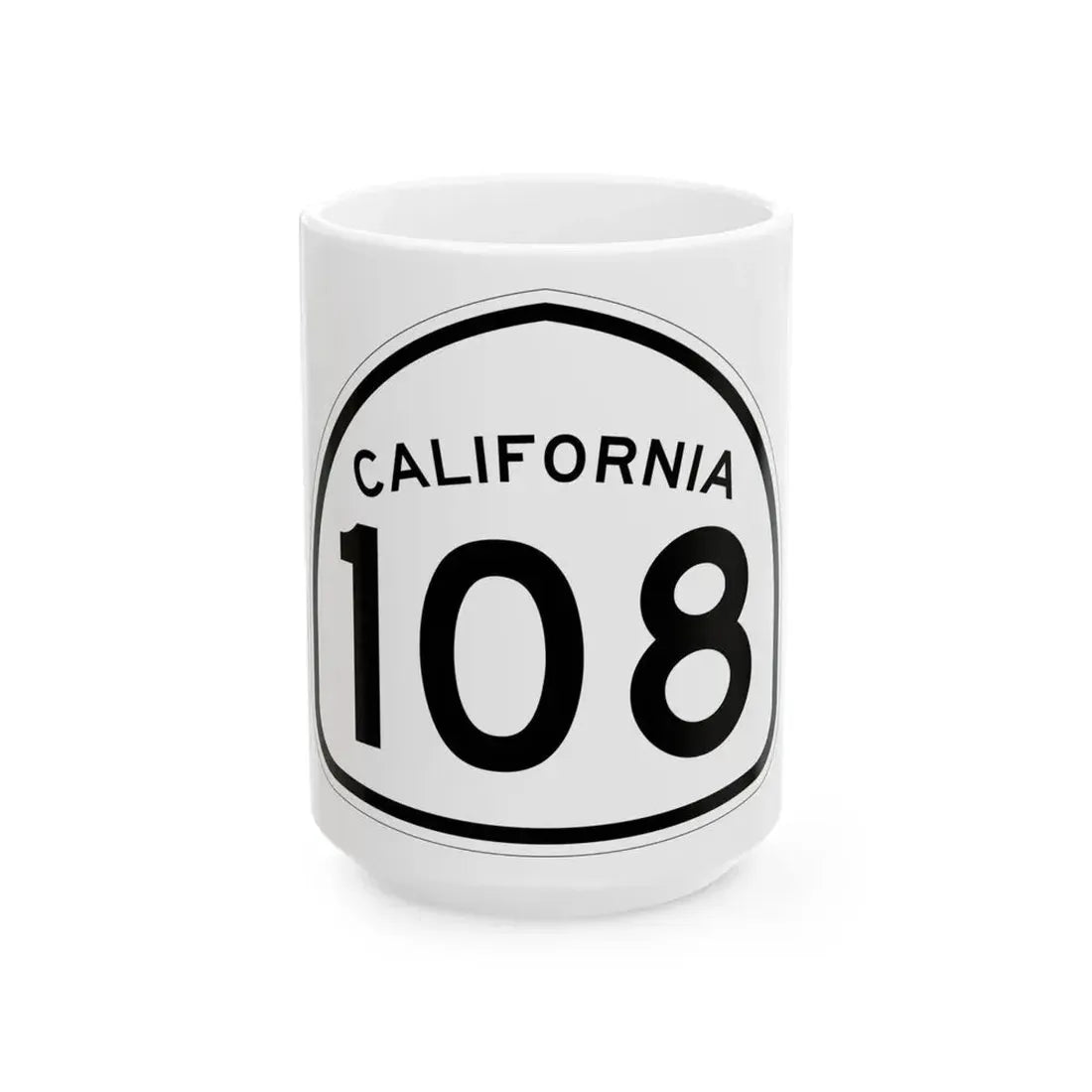 California 108 1957 (California) (Road Sign) White Coffee Mug 15oz - Go Mug Yourself