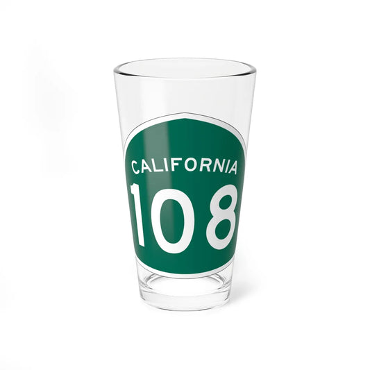California 108 (California) (Road Sign) Pint Glass 16oz 16oz - Go Mug Yourself