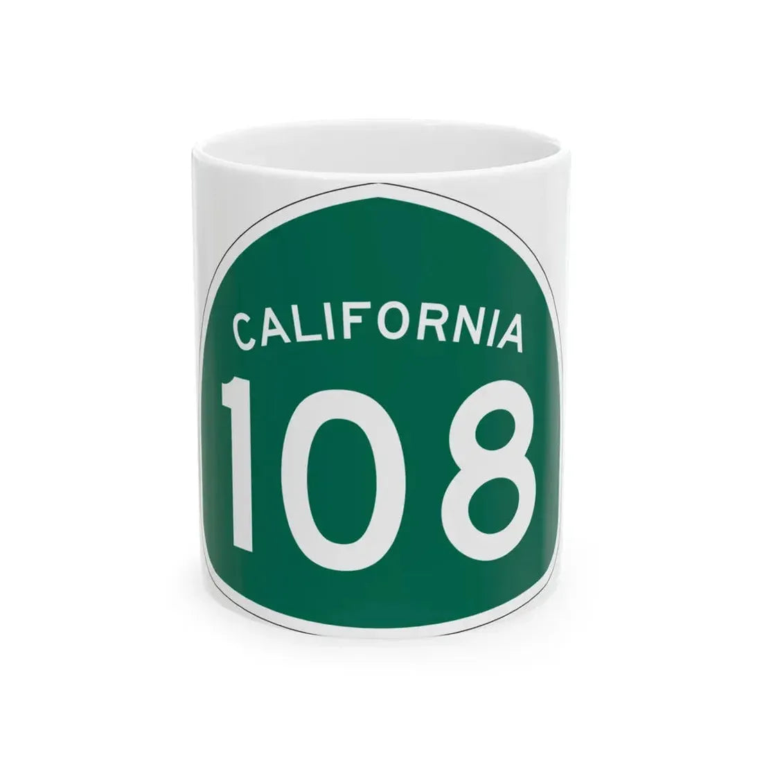 California 108 (California) (Road Sign) White Coffee Mug - Go Mug Yourself