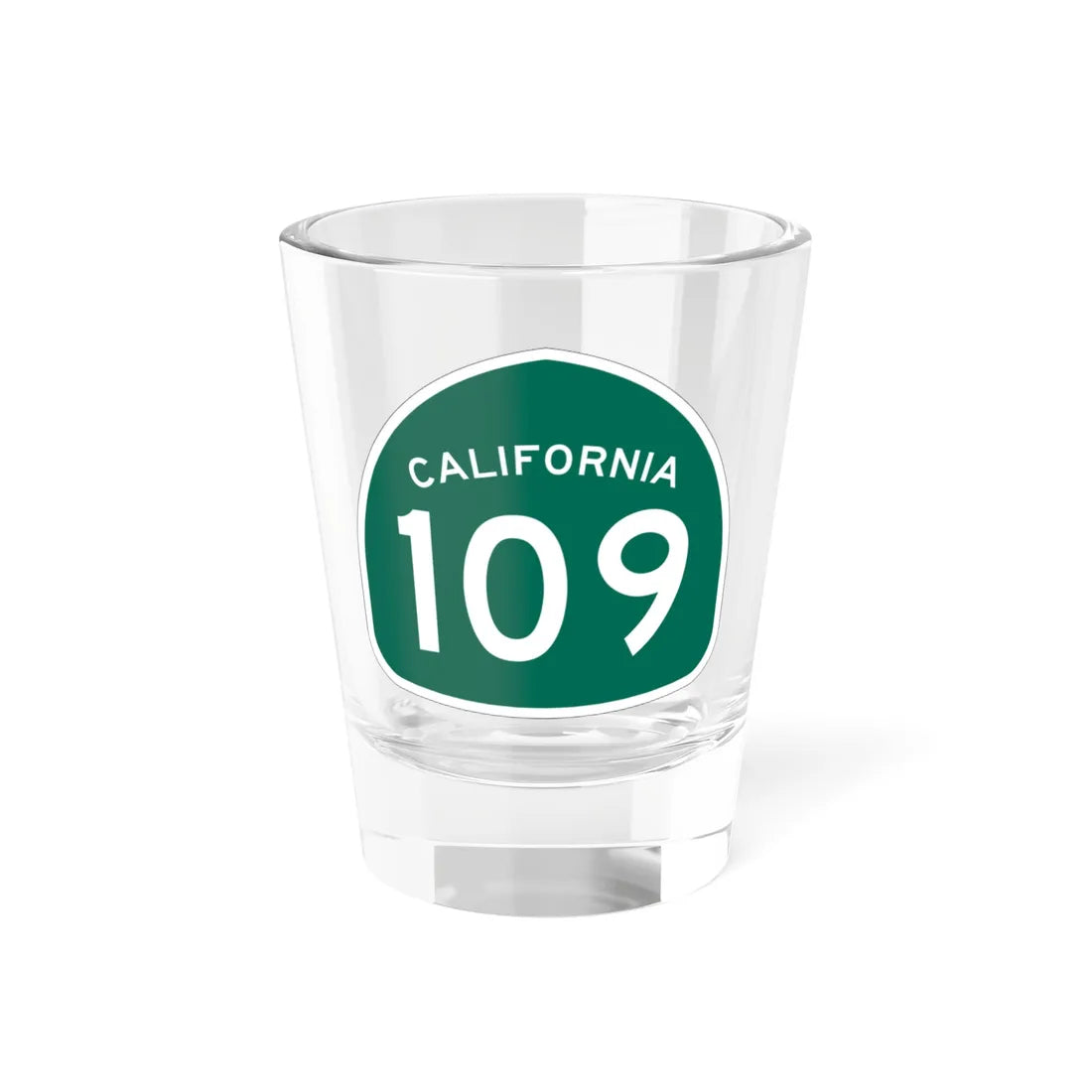 California 109 (California) (Road Sign) Shot Glass 1.5oz 1.5oz - Go Mug Yourself