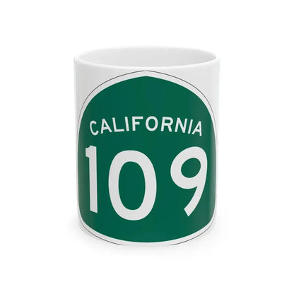 California 109 (California) (Road Sign) White Coffee Mug 11oz - Go Mug Yourself