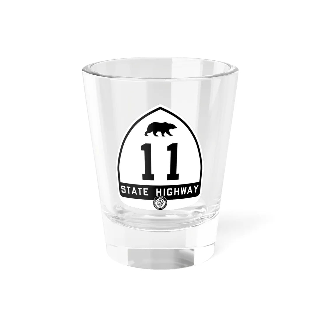 California 11 1948 (California) (Road Sign) Shot Glass 1.5oz 1.5oz - Go Mug Yourself