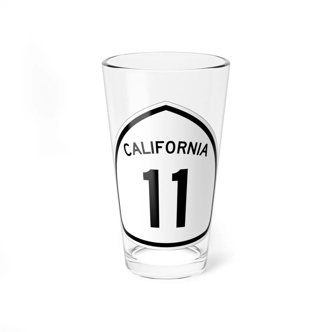 California 11 1957 (California) (Road Sign) Pint Glass 16oz 16oz - Go Mug Yourself