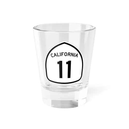 California 11 1957 (California) (Road Sign) Shot Glass 1.5oz 1.5oz - Go Mug Yourself