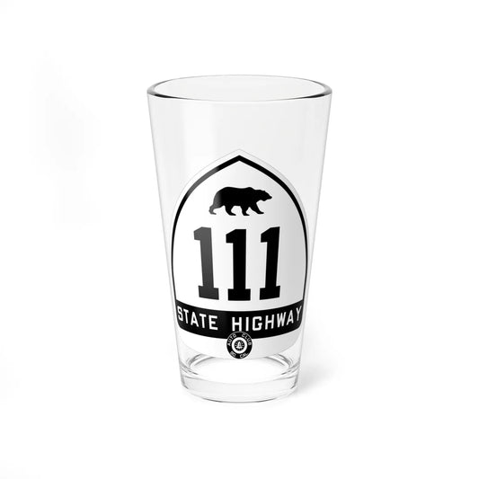 California 111 1934 S (California) (Road Sign) Pint Glass 16oz 16oz - Go Mug Yourself