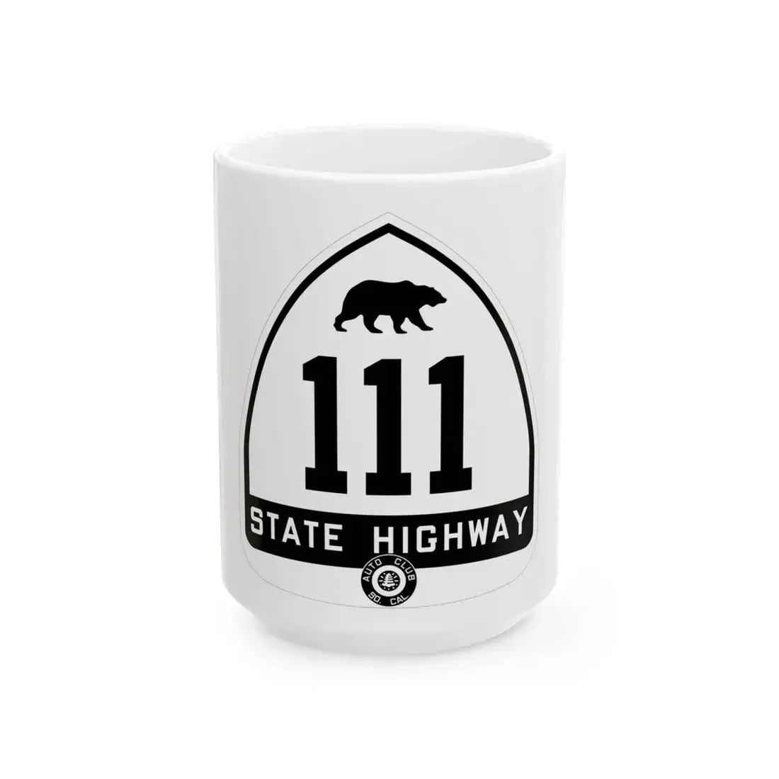 California 111 1934 S (California) (Road Sign) White Coffee Mug 15oz - Go Mug Yourself