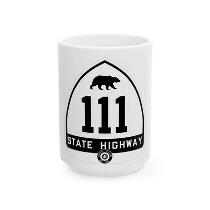 California 111 1934 S (California) (Road Sign) White Coffee Mug 15oz - Go Mug Yourself