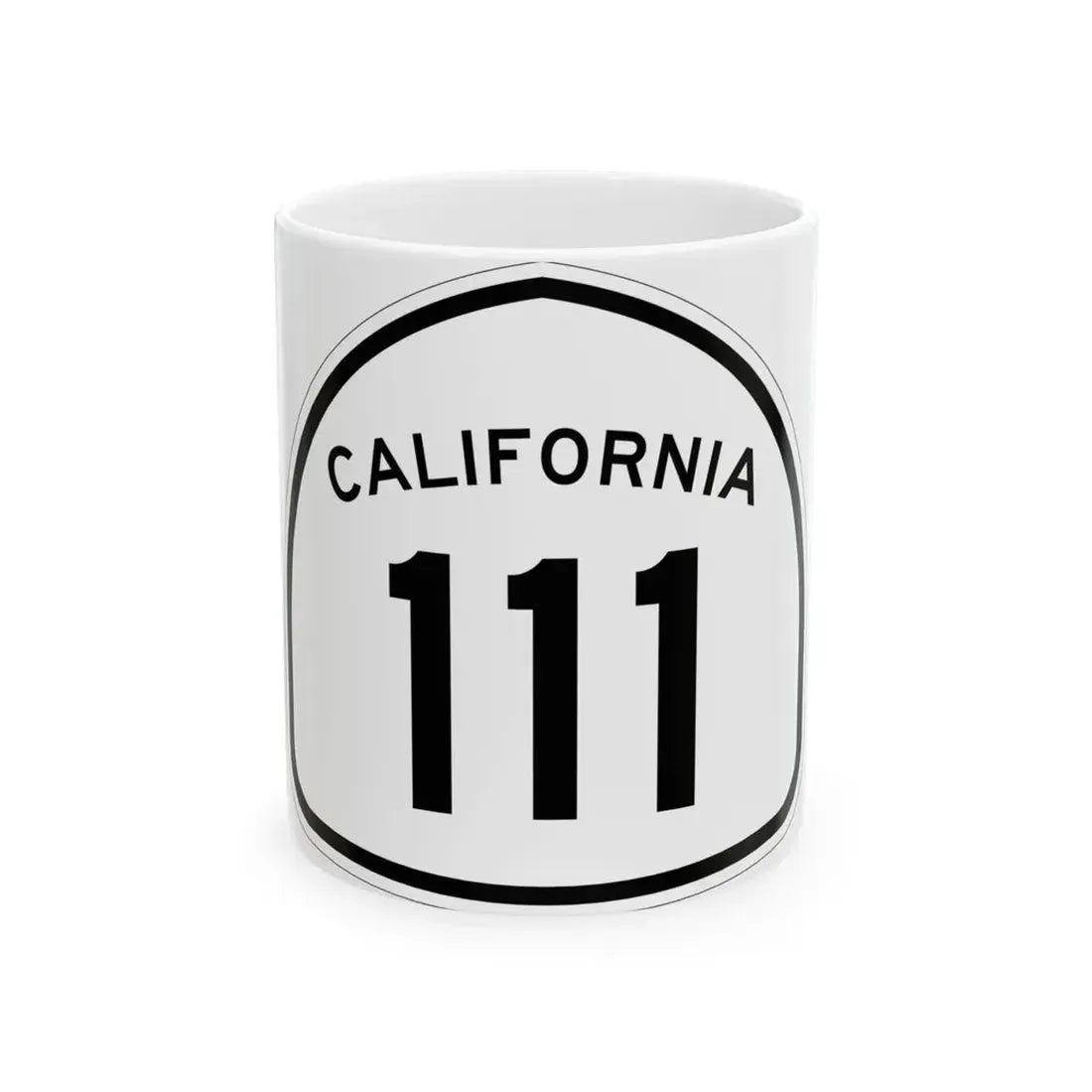 California 111 1957 (California) (Road Sign) White Coffee Mug 11oz - Go Mug Yourself
