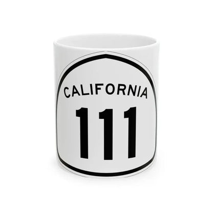 California 111 1957 (California) (Road Sign) White Coffee Mug 11oz - Go Mug Yourself