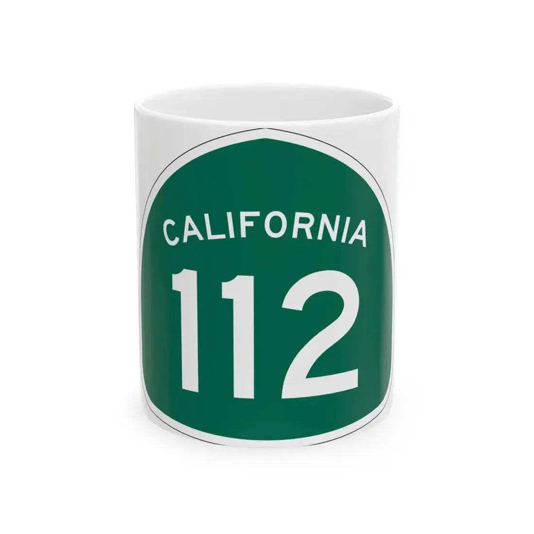 California 112 (California) (Road Sign) White Coffee Mug 11oz - Go Mug Yourself