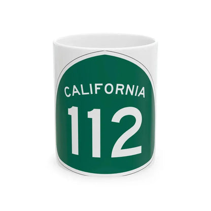 California 112 (California) (Road Sign) White Coffee Mug 11oz - Go Mug Yourself