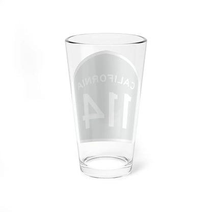 California 114 (California) (Road Sign) Pint Glass 16oz - Go Mug Yourself