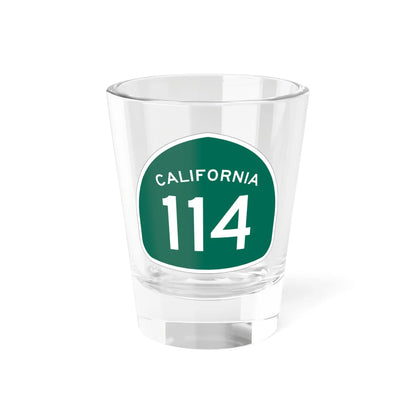 California 114 (California) (Road Sign) Shot Glass 1.5oz 1.5oz - Go Mug Yourself