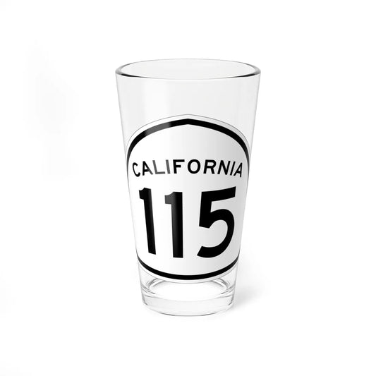 California 115 1957 (California) (Road Sign) Pint Glass 16oz 16oz - Go Mug Yourself