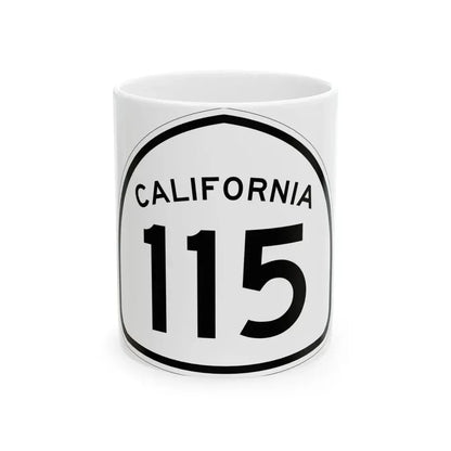 California 115 1957 (California) (Road Sign) White Coffee Mug 11oz - Go Mug Yourself