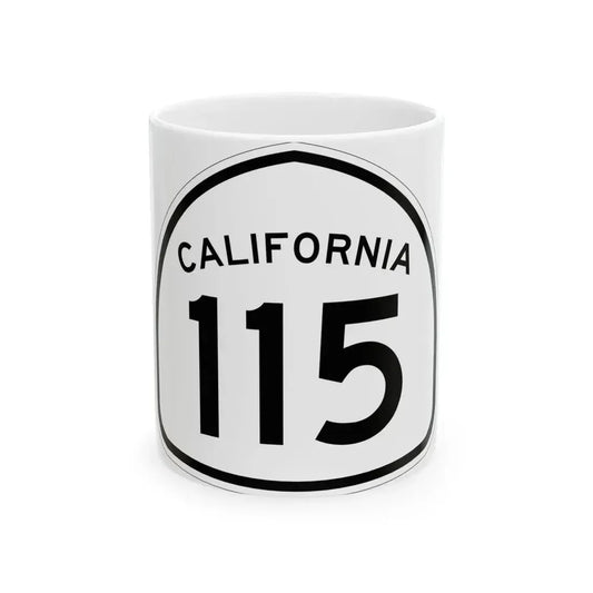 California 115 1957 (California) (Road Sign) White Coffee Mug 11oz - Go Mug Yourself