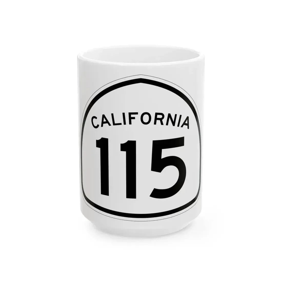 California 115 1957 (California) (Road Sign) White Coffee Mug 15oz - Go Mug Yourself