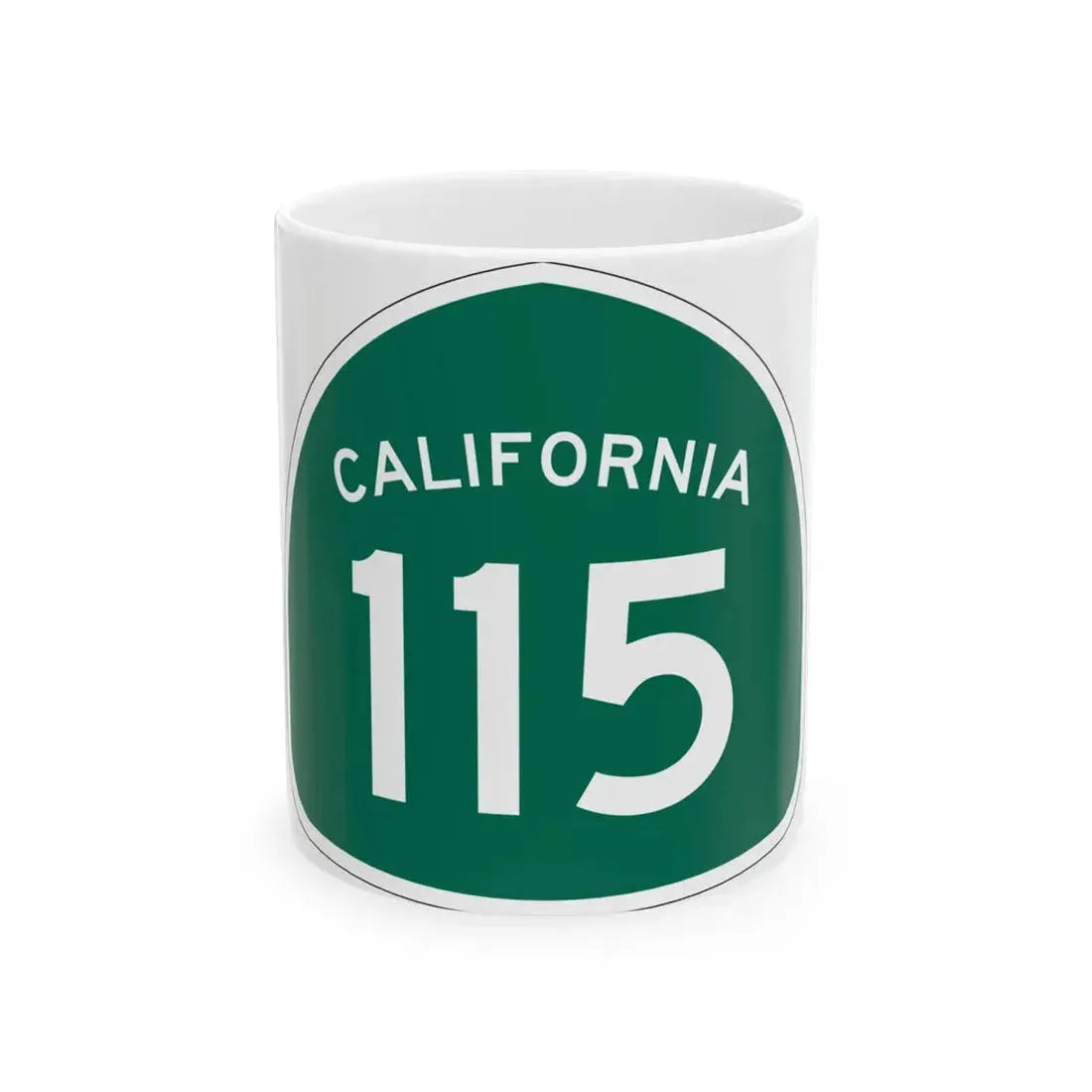 California 115 (California) (Road Sign) White Coffee Mug 11oz - Go Mug Yourself