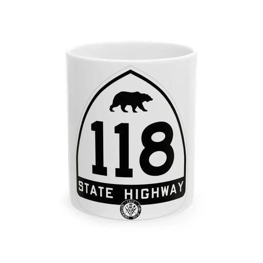 California 118 1948 (California) (Road Sign) White Coffee Mug 11oz - Go Mug Yourself
