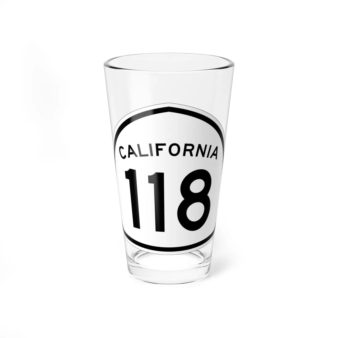 California 118 1957 (California) (Road Sign) Pint Glass 16oz 16oz - Go Mug Yourself